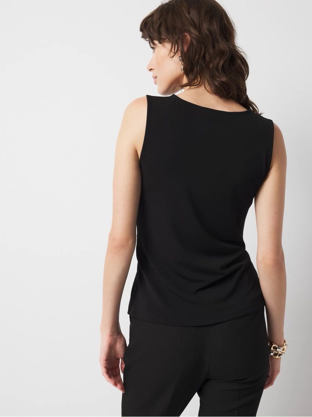 NWT WHBM Ring Detail Ruched Sleeveless Tank Top Large Elegant Chic Business Wear - Picture 2 of 8